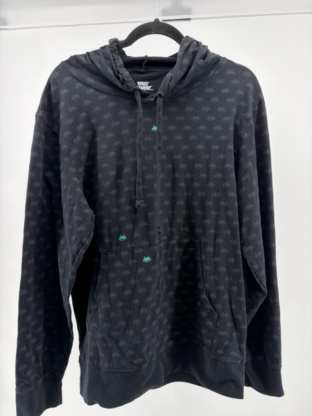 Space Invaders Hoodie by Level Up Men's Long Sleeve Pullover, Size Large